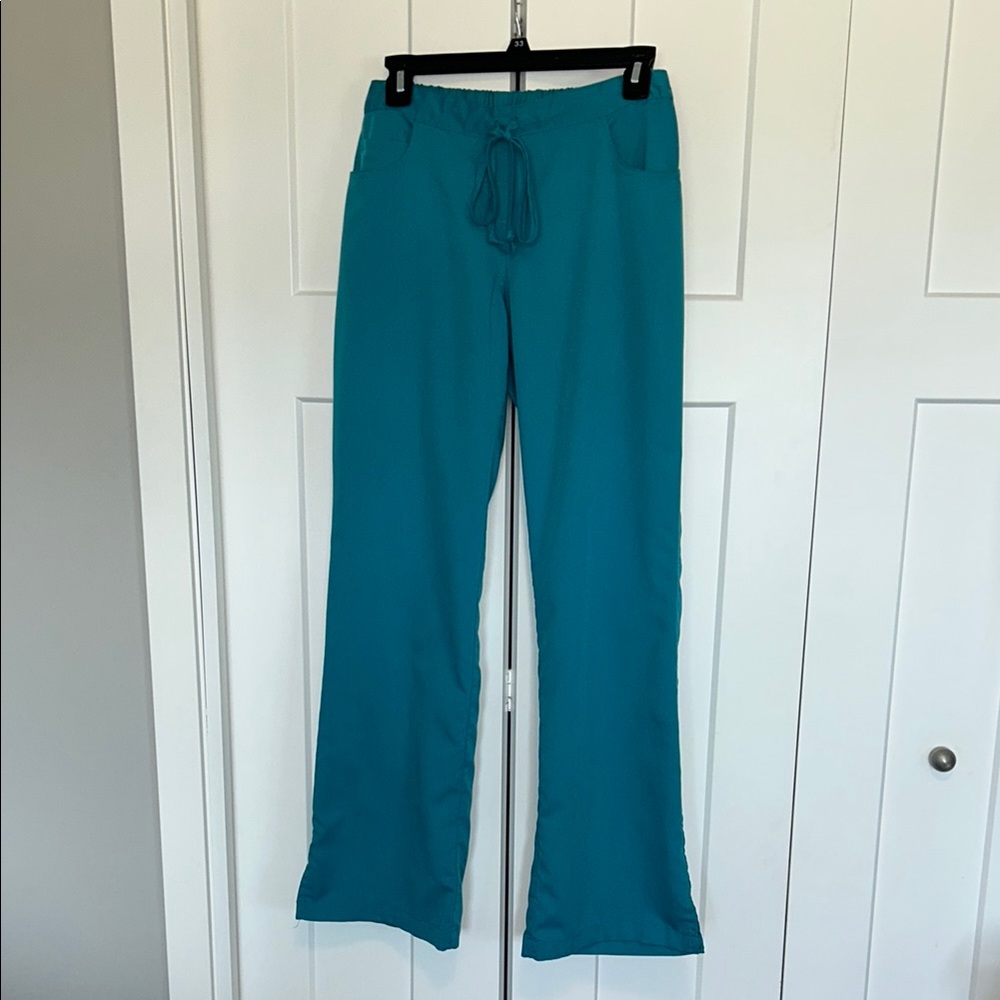 Grey’s Anatomy Teal Drawstring Wide-Leg Scrubs
